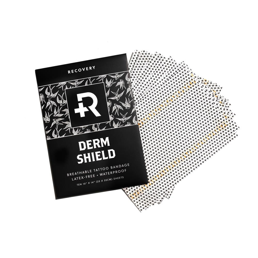 RECOVERY DERM SHIELD PARCHES 15cm x 20cm CAJA CON 10 PIEZAS - Reyes Tattoo Supply Skin Care RECOVERY