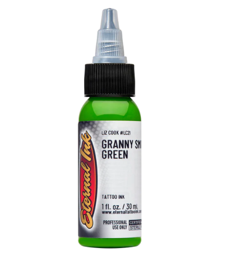 GRANNY SMITH GREEN - LIZ COOK - Reyes Tattoo Supply TINTAS ETERNAL